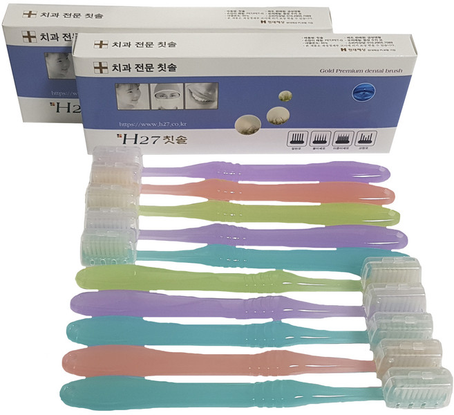 금성덴탈 H27 청소년용 이중미세모 칫솔, 2세트, 5개입