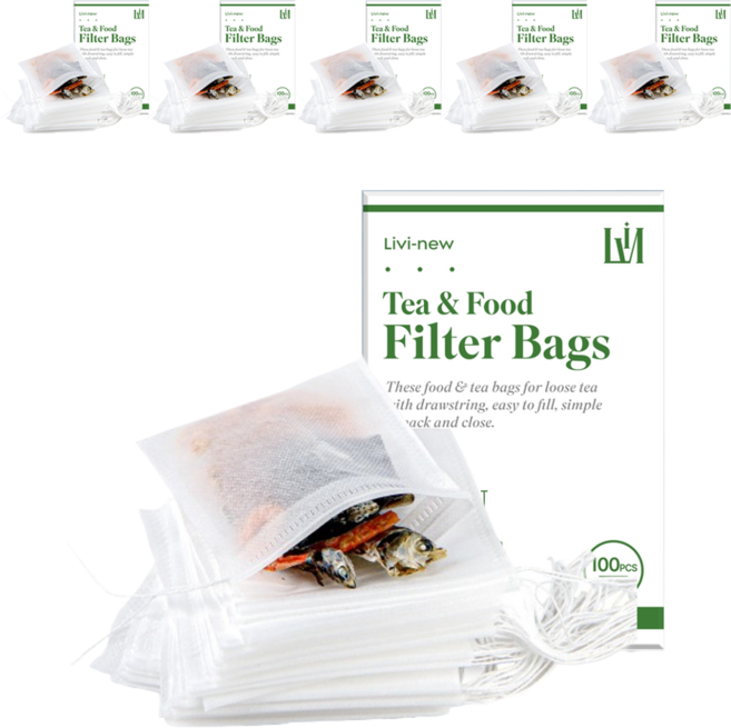 리비뉴 국물 육수용 일회용 다시백, 대(L), 100개입, 6개