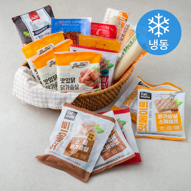 맛있닭 닭가슴살 맛보기 16종 세트 패키지 (냉동), 1.79kg, 1세트