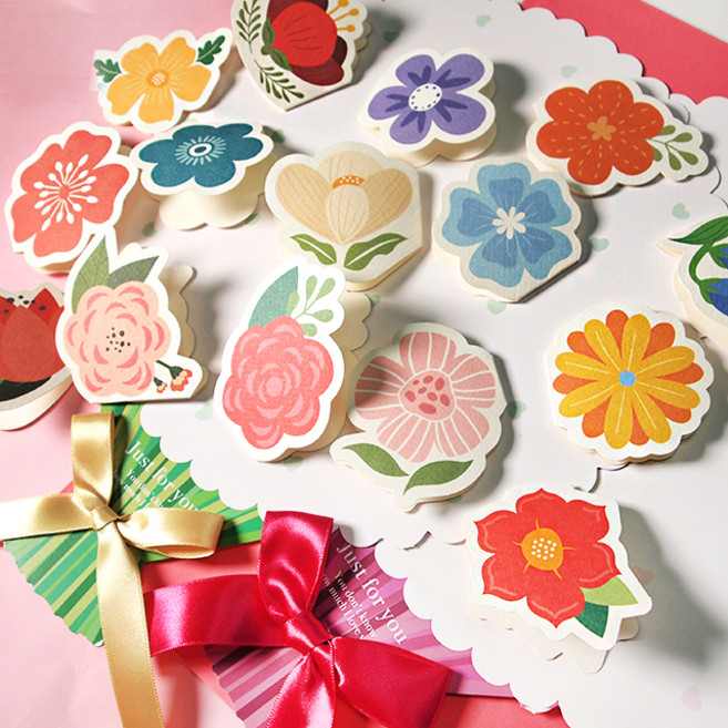 투영디자인 꽃다발 롤링 편지지 2종 세트, 랜덤발송