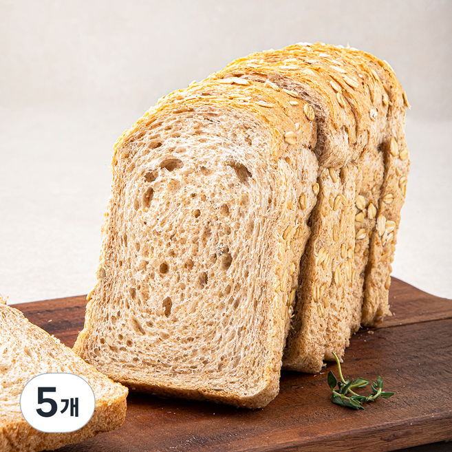 브로드카세 발효종 오트밀 통밀 식빵, 500g, 1개입, 5개