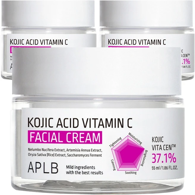 APLB 코직산 비타민C 페이셜 크림, 55ml, 3개 - 쿠팡