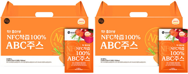 Mippeum Life&Health NFC蔬果ABC隨身飲, 2.1L, 2箱