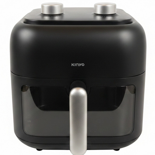 Kinyo 旋鈕式多功能氣炸鍋 377 x 290 x 284mm 3.7kg 6.5L, AF-265, 黑色