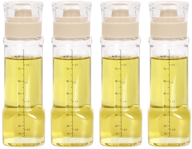 키텐실 시노글라스 미니 오일병 100ml, 베이지, 4개