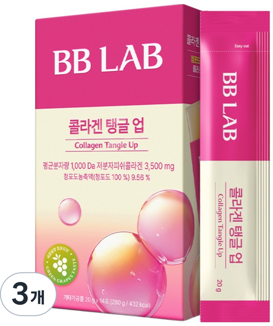 BB LAB 科研 膠原蛋白彈潤果凍棒 14入, 280g, 3個