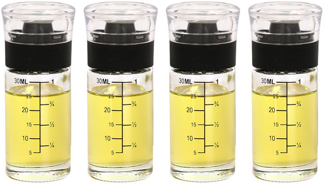 키텐실 시노글라스 미니 오일병 50ml, 블랙, 4개