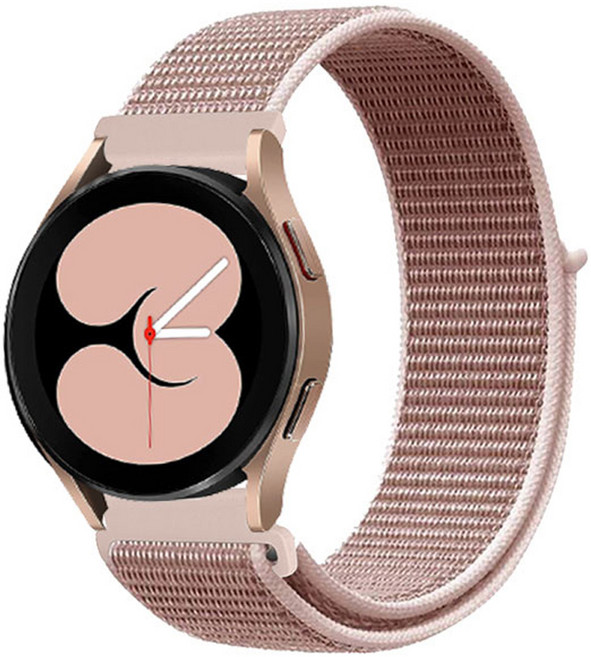 루아러블 갤럭시워치 호환 나일론 스포츠 루프 밴드 스트랩, 로즈핑크, 1개