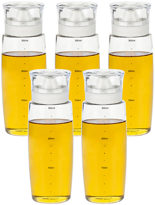 시노글라스 뉴라운드 오일병 크림 화이트, 300ml, 5개