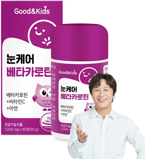 굿앤키즈 눈케어 베타카로틴, 90정, 1개 - 쿠팡