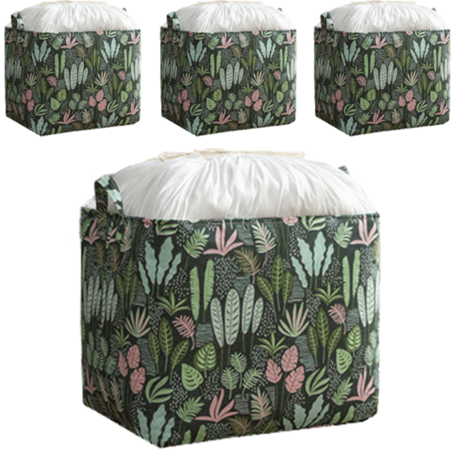 디오셀 대용량 스트링 쪼임 이불 수납 다용도 포켓 100L, 수초, 4개