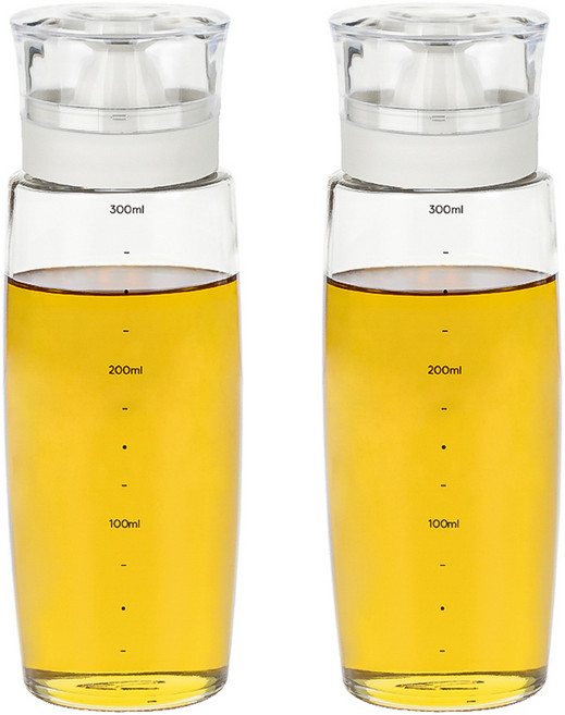 시노글라스 뉴라운드 오일병 크림 화이트, 300ml, 2개