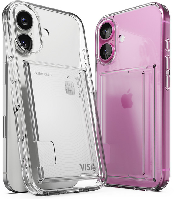 신지모루 2장 수납 에어클로 카드슬롯 휴대폰 케이스