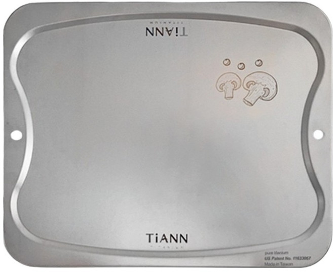 TiANN 鈦安 專利萬用鈦砧板 蘑菇版, 1個, 銀色