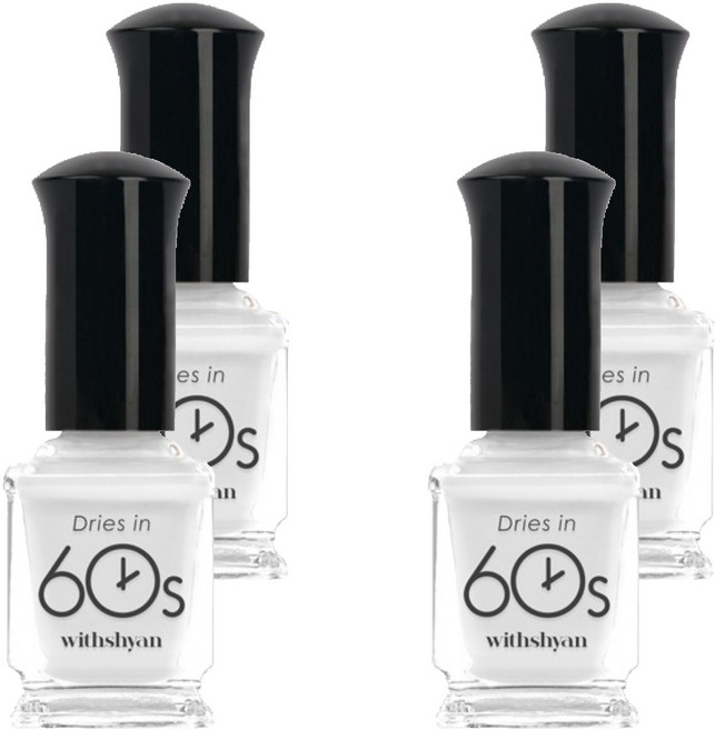 위드샨 60초 매니큐어, M60화이트, 9ml, 4개