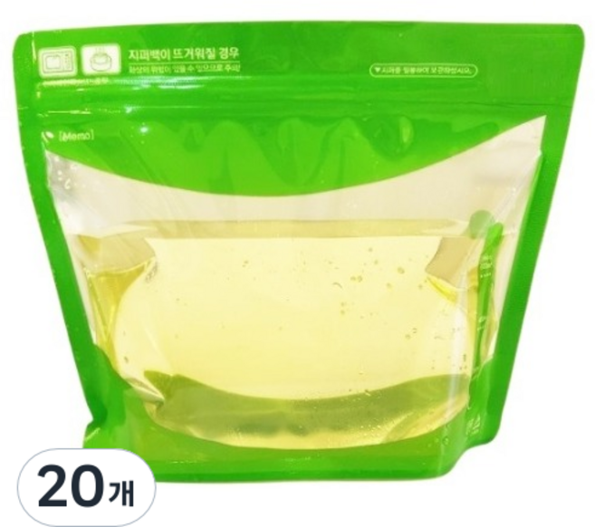 생활을그리다 와이드 스탠딩 육수 저장팩 20 x 16.5 cm 600ml, 중(M), 20개, 1개