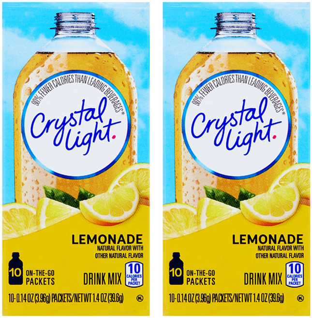 크리스탈라이트 레몬에이드 음료베이스 분말, 3.96g, 10개입, 2개, 3.96g