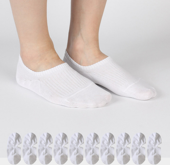 COZY LABEL 男士標準羅紋隱形襪10雙組