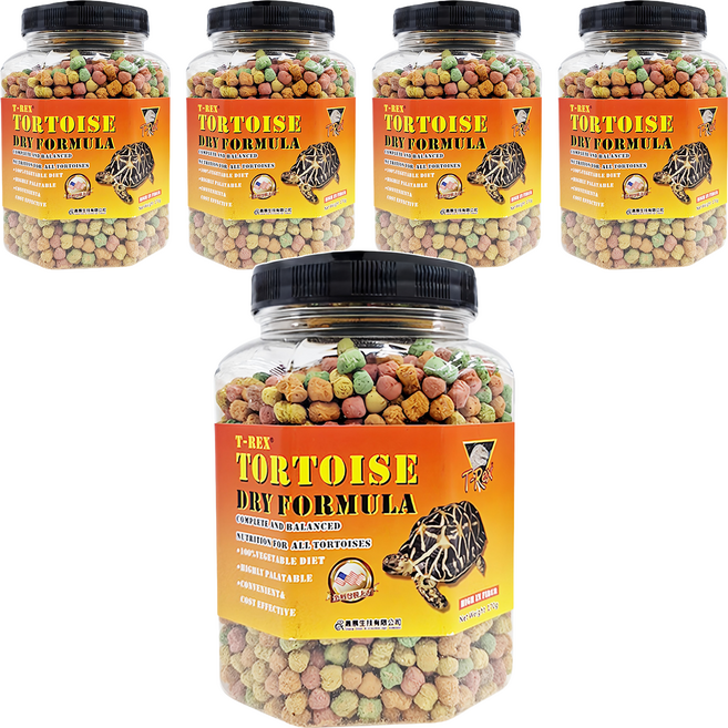 T-Rex Pet 陸龜專用彩色飼料, 170g, 5罐