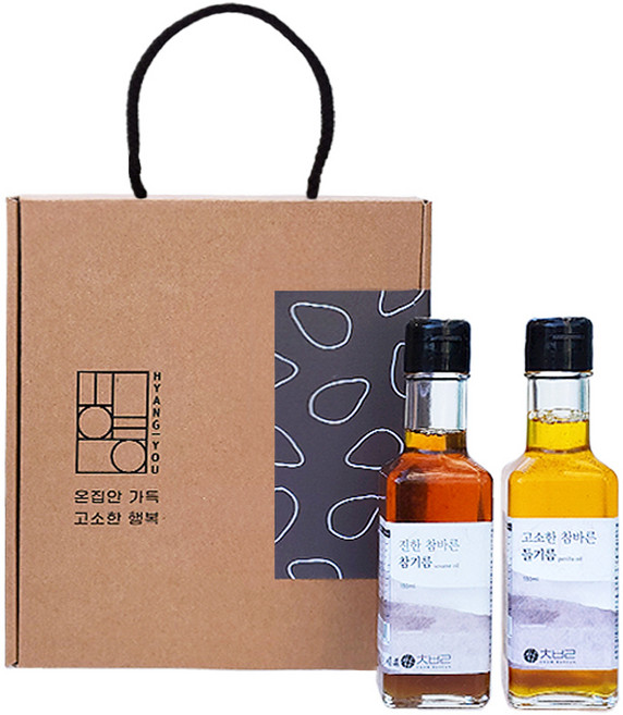 향유 참기름 150ml + 들기름 150ml 1호 선물세트, 1세트