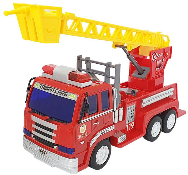 kidmate 孩子王 台灣好車隊 聲光雲梯車, Red, 1盒
