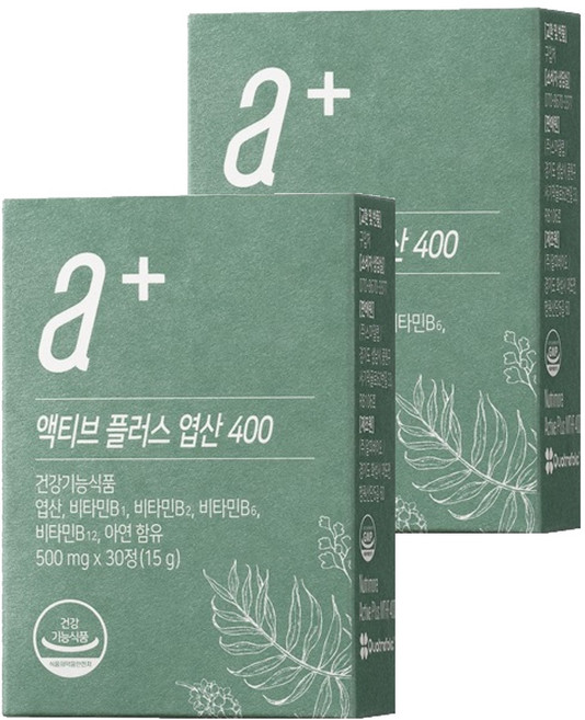뉴트리모어 액티브 플러스 엽산 400, 30정, 2개