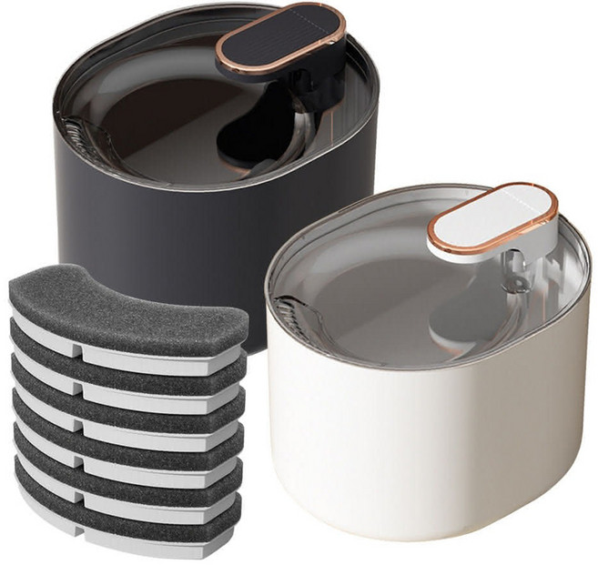 理享家 寵物飲水機 貓用 3L 超靜音循環過濾飲水器, 柏林藍, 1個