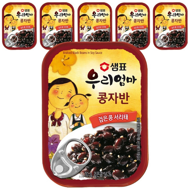 샘표 우리엄마 콩자반, 70g, 6개