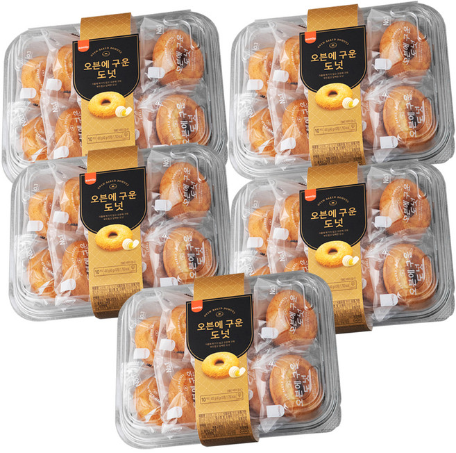 삼립 오븐에 구운 도넛 10개입, 40g, 5개