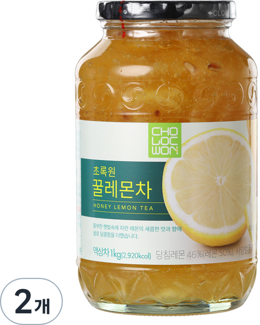 초록원 꿀레몬차, 1kg, 1개입, 2개