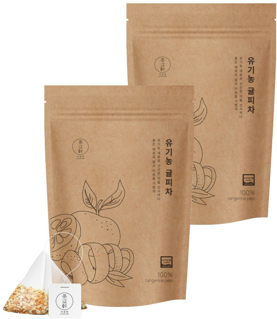 다정헌 유기농 귤피차, 1.5g, 20개입, 2개
