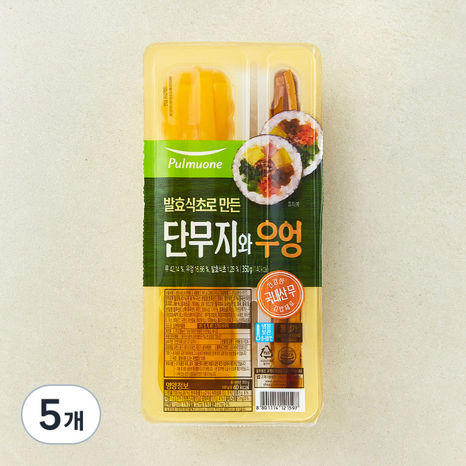 풀무원 김밥용 단무지와우엉, 350g, 5개