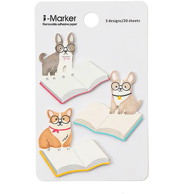 知音文創 i-Marker 動物分頁便利貼 / 閱讀狗, 1本, 1入