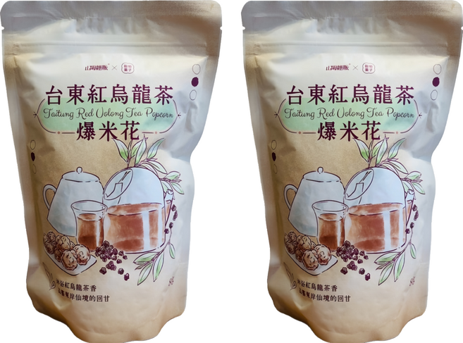 山海經脈 台東紅烏龍爆米花, 80g, 2包