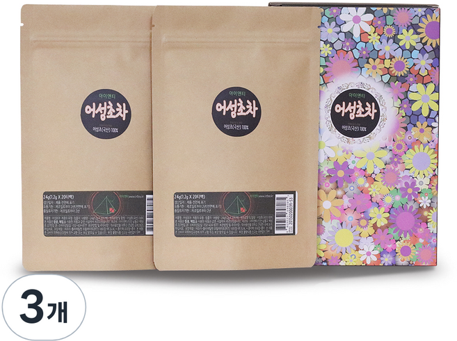아이앤티 어성초차 삼각 티백, 40개입, 1.2g, 3개
