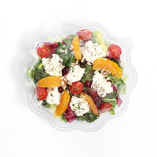 피크닉하우스 꽃샐러드용기 투명도시락, 1개, 12세트