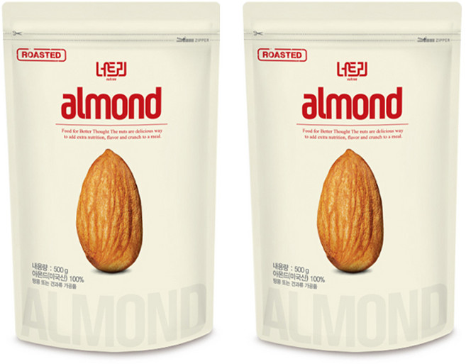 너트리 볶음 아몬드, 500g, 2개
