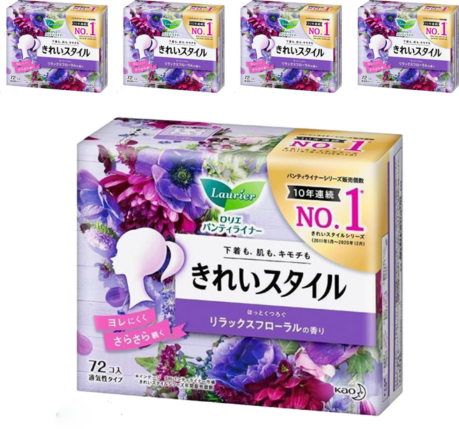 Laurier 蕾妮亞 護墊 愜意鮮花香, 14cm, 72片, 5包