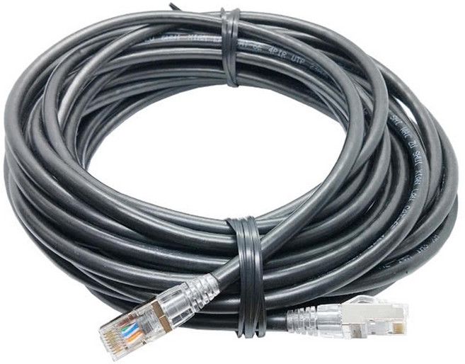 Neon 台灣霓虹 Cat.6 無氧銅室外防水成品網線 RJ45, 20m, 黑色, 1條