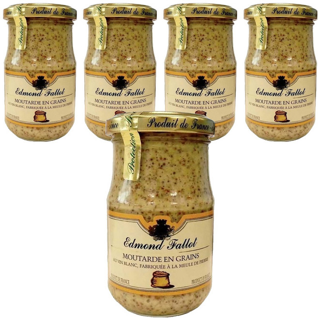 Edmond Fallot 全穀芥末籽醬, 205g, 5個