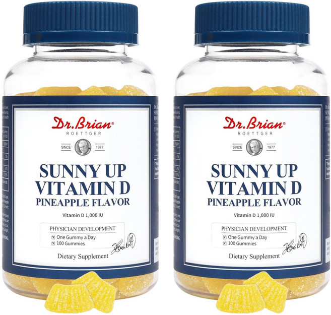 닥터브라이언 써니업 비타민D 파인애플 플레이버, 100정, 2개