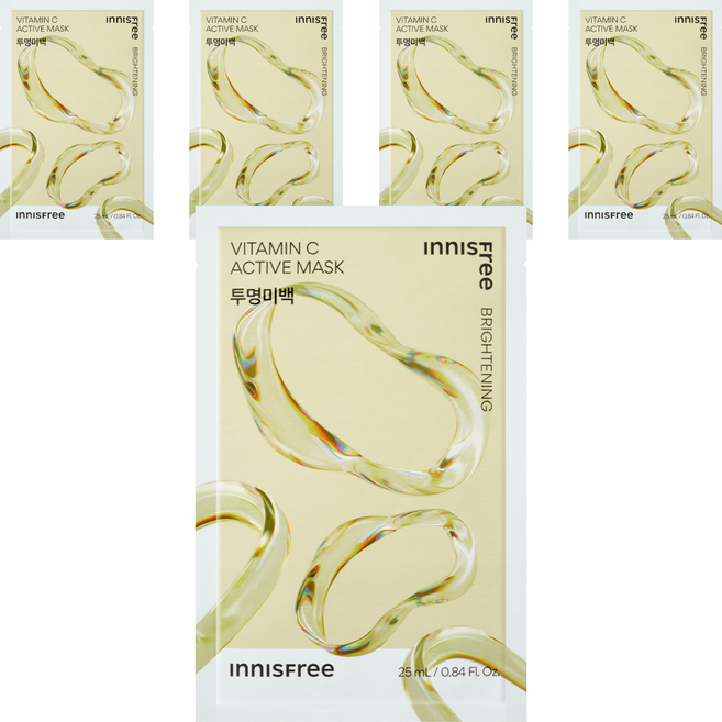 INNISFREE 維他命C活性面膜, 1片, 5包