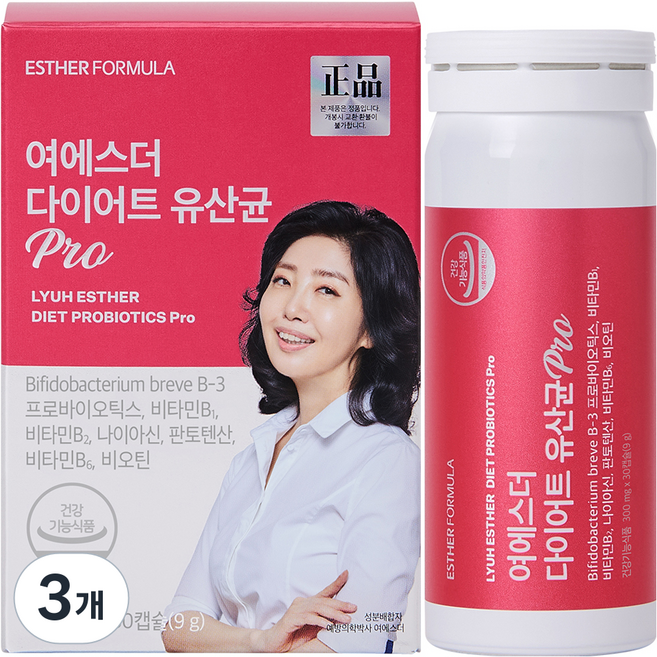 에스더포뮬러 여에스더 다이어트 유산균 Pro 9g, 3개, 30정