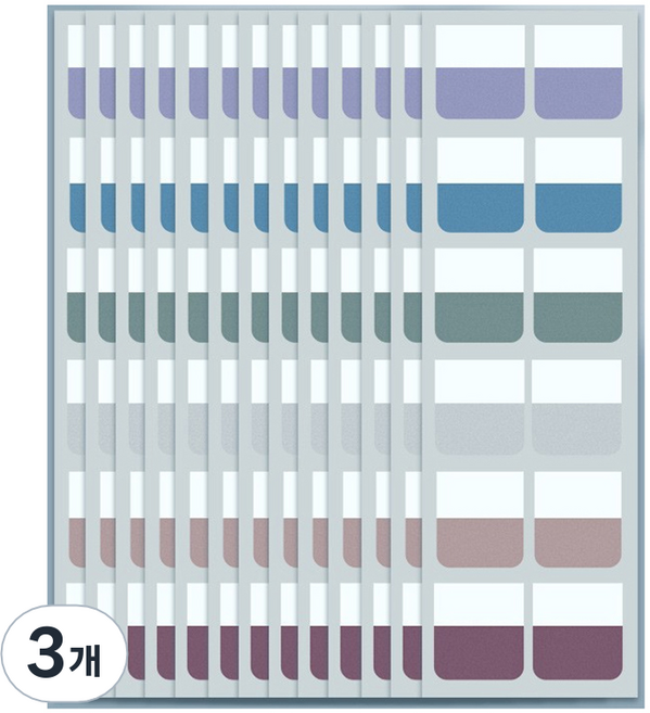 만들하비 인덱스 접착 메모지 대용량 03 빈티지컬러, 3개, 120개입