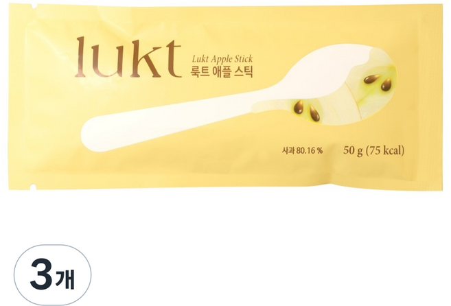 룩트 애플 스틱 잼, 50g, 3개