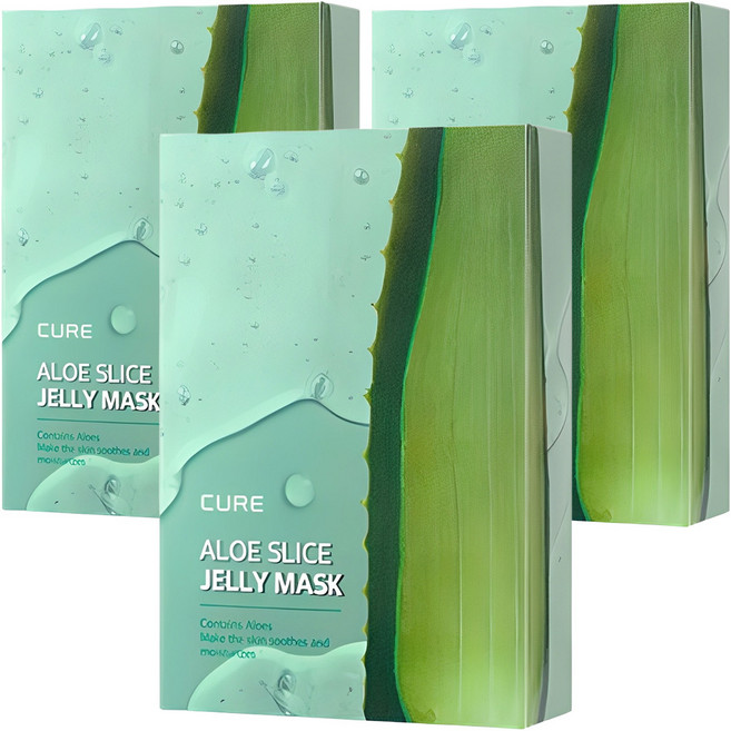 김정문알로에 라 센스 로에 큐어 슬라이스 젤리 마스크 300ml, 10개입, 3개