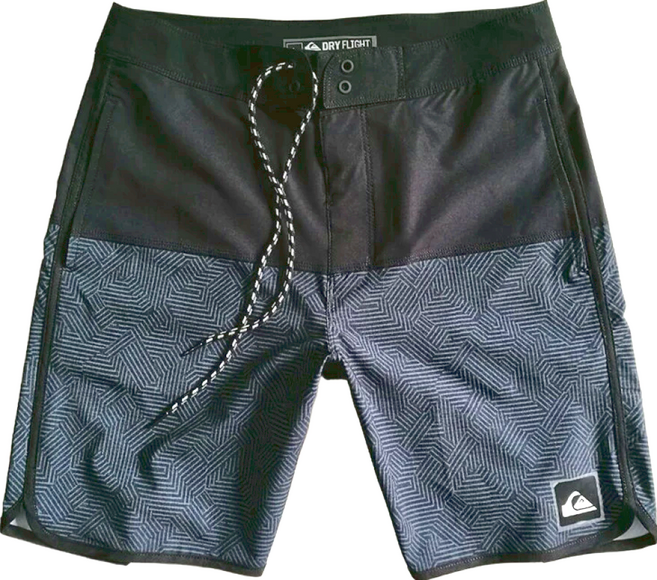 QUIKSILVER 愛北鼻 成人男沙灘褲, 1入, 黑色