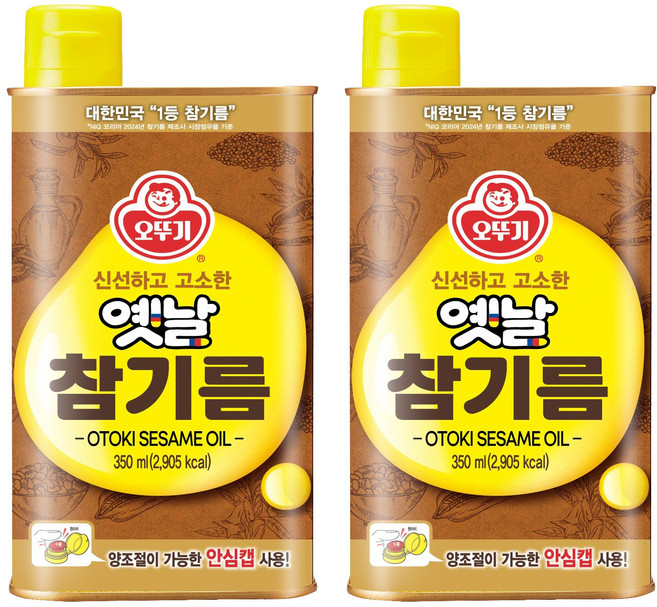 오뚜기옛날 참기름, 350ml, 2개