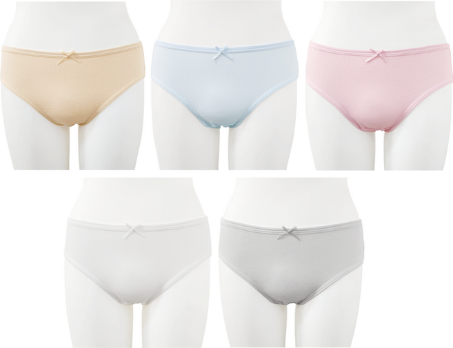 아날도바시니 소프트 리본밴드 면스판 팬티 5p