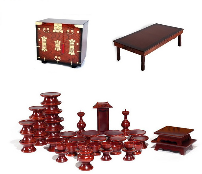 패키지 문화재 물푸레 제기 39p + 남원 앞닫이 제기 보관함 + 남원 춘향골 직교자상 80-120, 1세트